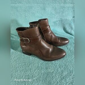 Womens Size 6.5m Born Easton Brown Leather Boots